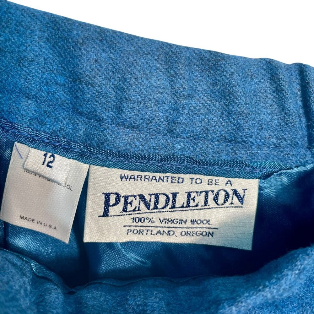 Vintage Pendleton 100% Virgin Wool Skirt Suit Set Blazer & Midi Skirt 8/12 - Picture 10 of 16